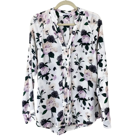 Equipment Liana Floral Silk Blouse Size L - Picture 3 of 10